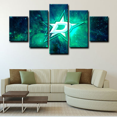 5 panel pictures canvas prints Dallas Stars wall decor1213 (1)