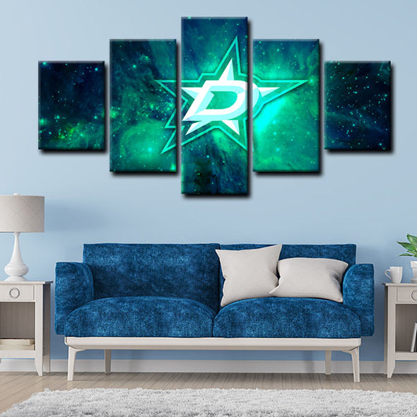 5 panel pictures canvas prints Dallas Stars wall decor1213 (4)