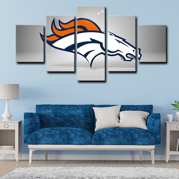 5 panel pictures canvas prints Denver Broncos wall decor1206 (1)