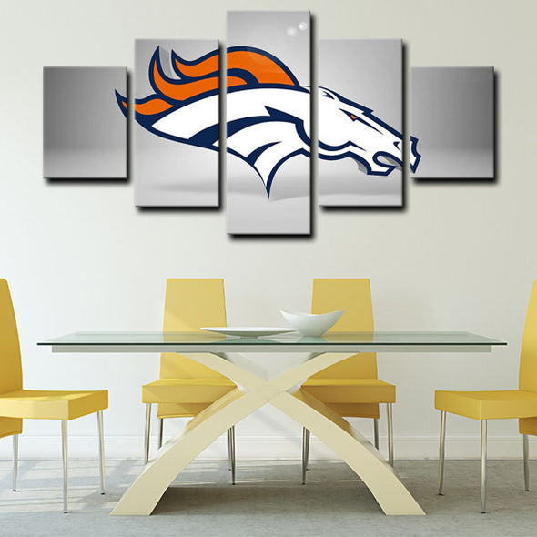 5 panel pictures canvas prints Denver Broncos wall decor1206 (2)