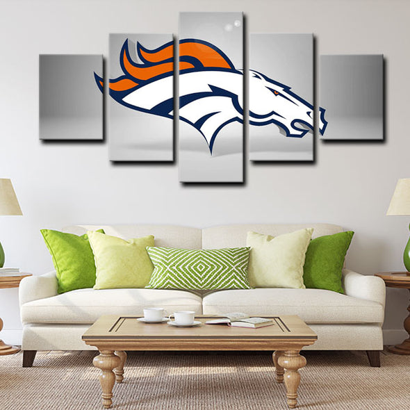 5 panel pictures canvas prints Denver Broncos wall decor1206 (3)