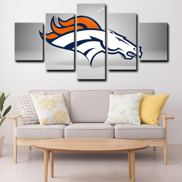 5 panel pictures canvas prints Denver Broncos wall decor1206 (4)