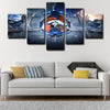 5 panel pictures canvas prints Denver Broncos wall decor1216 (4)