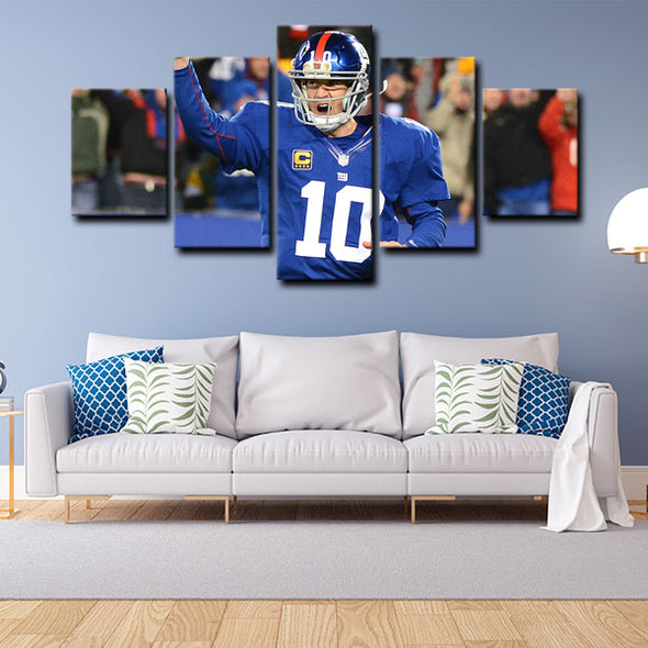 5 panel pictures canvas prints Eli Manning wall decor1222 (1)