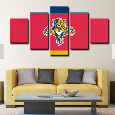  5 panel pictures canvas prints Florida Panthers wall decor1206 (1)
