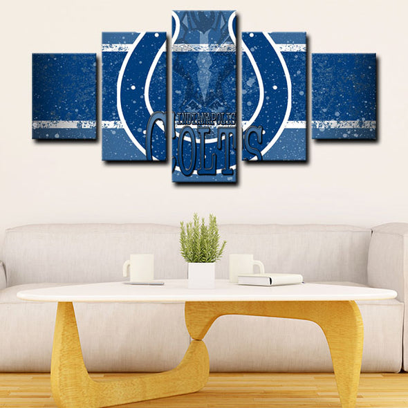 5 panel pictures canvas prints Indianapolis Colts wall decor1213 (1)