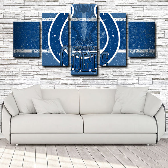 5 panel pictures canvas prints Indianapolis Colts wall decor1213 (2)