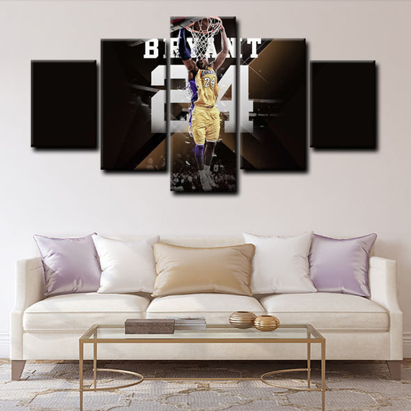5 panel pictures canvas prints Kobe Bryant wall decor1206 (4)