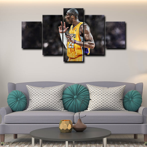 5 panel pictures canvas prints Kobe Bryant wall decor1216 (4)