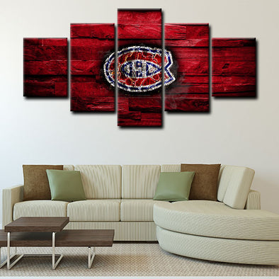  5 panel pictures canvas prints Montreal Canadiens wall decor1206 (1)