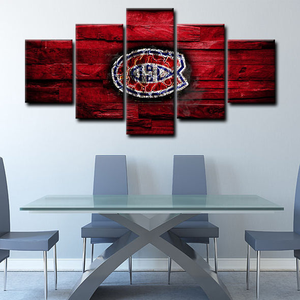  5 panel pictures canvas prints Montreal Canadiens wall decor1206 (2)