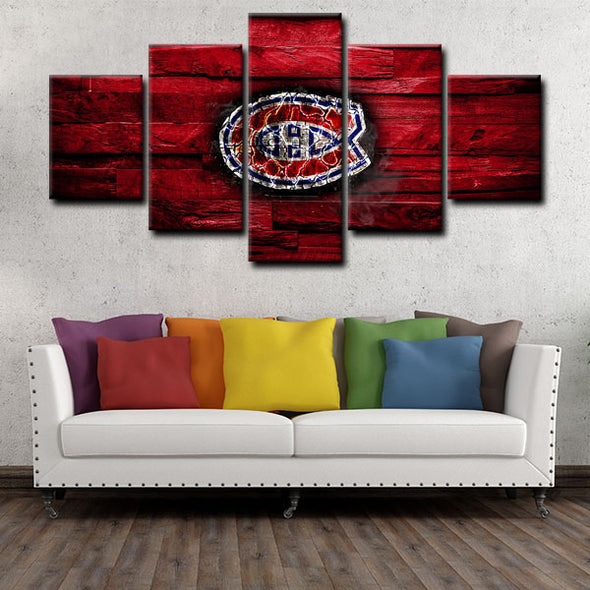  5 panel pictures canvas prints Montreal Canadiens wall decor1206 (4)