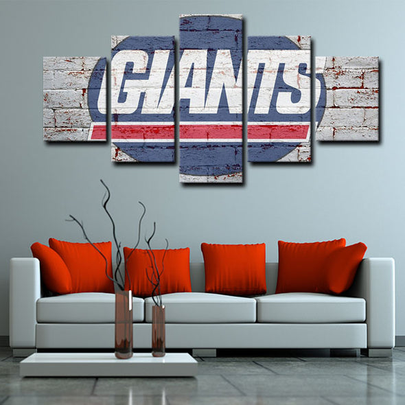 5 panel pictures canvas prints New York Giants  wall decor1206 (2