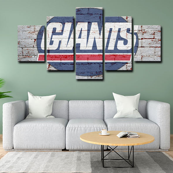 5 panel pictures canvas prints New York Giants  wall decor1206 (4)