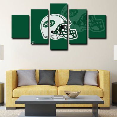 5 panel pictures canvas prints New York Jets wall decor1206 (1)