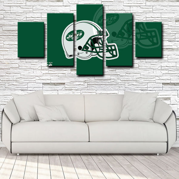 5 panel pictures canvas prints New York Jets wall decor1206 (2)