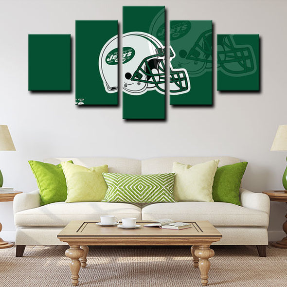 5 panel pictures canvas prints New York Jets wall decor1206 (3)