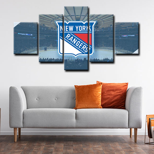 5 panel pictures canvas prints New York Rangers  wall decor1206 (4)