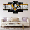 5 panel pictures canvas prints Pittsburgh Penguins wall decor1209 (2)