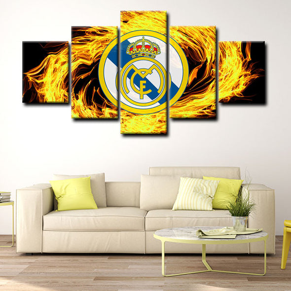 5 panel pictures canvas prints Real Madrid CF wall decor1206 (2)