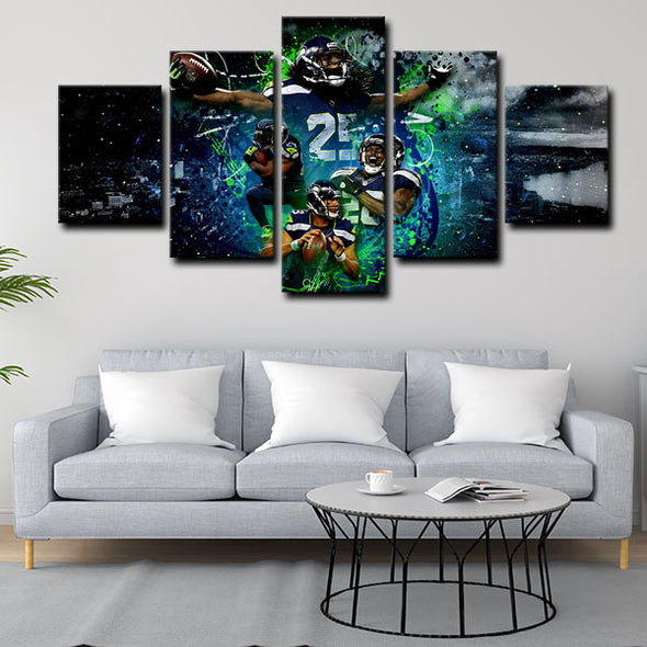5 panel pictures canvas prints Richard Sherman wall decor1230 (1)