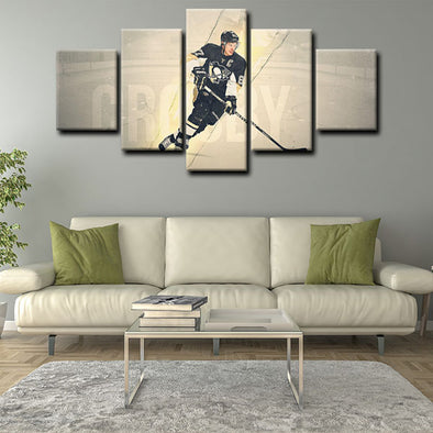 5 panel pictures canvas prints Sidney Crosby wall decor1221 (1)