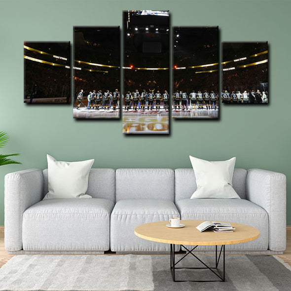 5 panel pictures canvas prints Vegas Golden Knights wall decor1218(2)