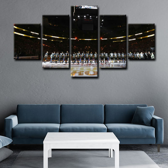 5 panel pictures canvas prints Vegas Golden Knights wall decor1218(4)
