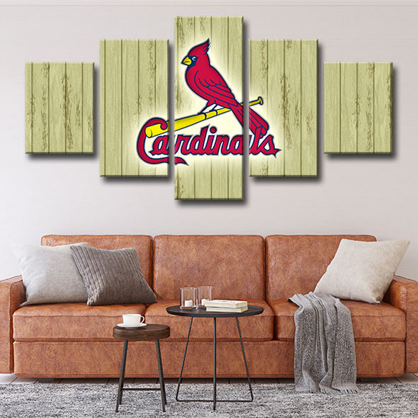 5 panel pictures  modern art  canvas prints   St Louis Cardinals wall decor1205 (2)