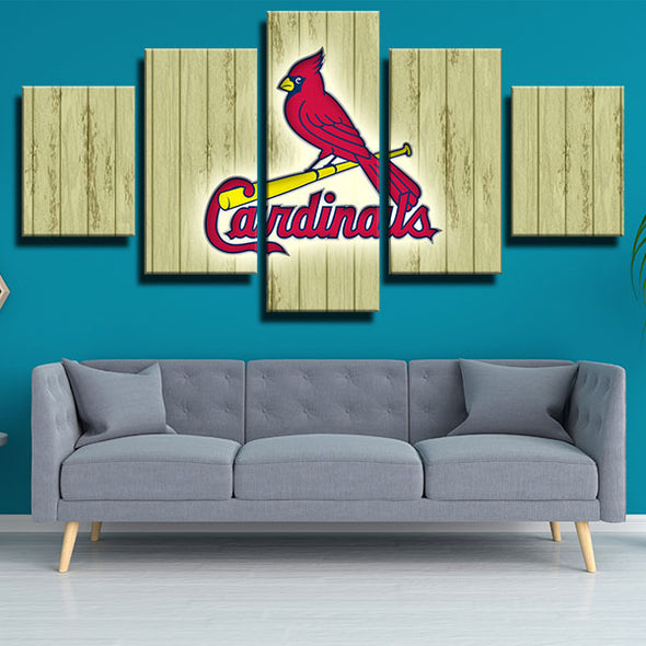 5 panel pictures  modern art  canvas prints   St Louis Cardinals wall decor1205 (4)