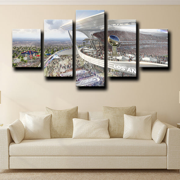 5 panel prints canvas prints Rams Rugby stadium wall picture-1212 (4)