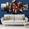 5 panel wall art canvas prints Assassin Black Flag wall picture-1207 (3)