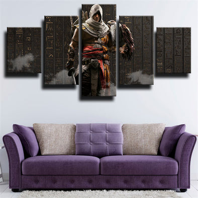 5 panel wall art canvas prints Assassin Origins Bayek home decor-1202 (1)