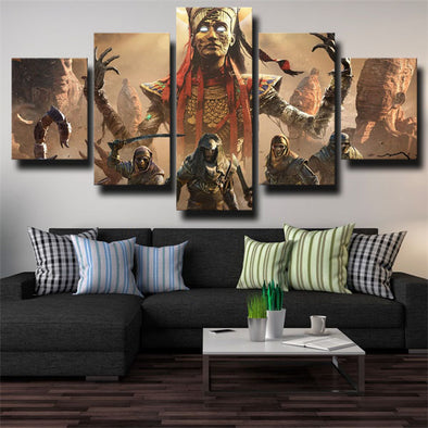 5 panel wall art canvas prints Assassin Origins decor picture-1215 (1)