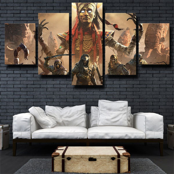 5 panel wall art canvas prints Assassin Origins decor picture-1215 (2)