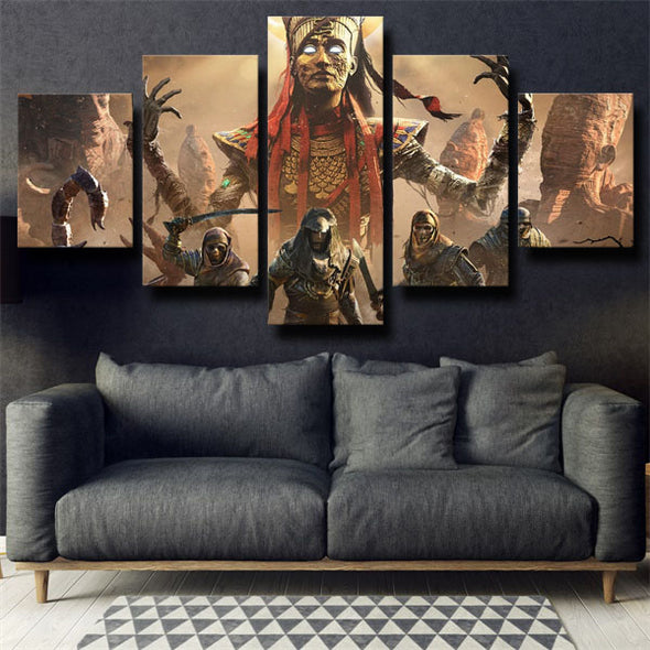 5 panel wall art canvas prints Assassin Origins decor picture-1215 (3)