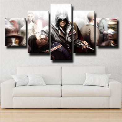 5 panel wall art canvas prints Assassin's Creed II Desmond wall decor-1211 (1)