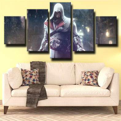 5 panel wall art canvas prints Assassin's Creed II Ezio wall picture-1214 (1)