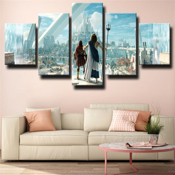 5 panel wall art canvas prints Assassin's Creed Odyssey decor picture-1208 (3)