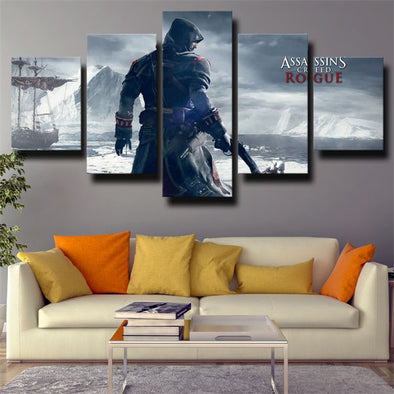 5 panel wall art canvas prints Assassin's Creed Rogue decor picture-1206 (1)