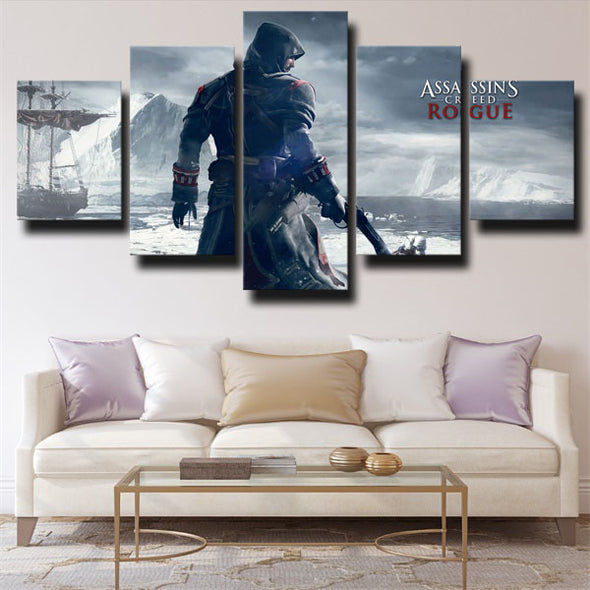 5 panel wall art canvas prints Assassin's Creed Rogue decor picture-1206 (2)