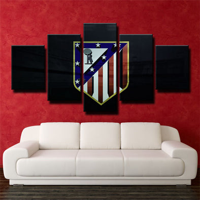 5 panel wall art canvas prints  Atlético Madrid Symbol home decor1210 (1)