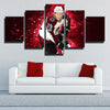 5 panel wall art canvas prints Avs MacKinnon red and white wall decor-1227 (2)
