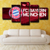 5 panel wall art canvas prints Bayern Emblem Red decor picture-1215 (4)