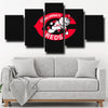 5 panel wall art canvas prints Big Red Machine Badge home decor-1202 (2)
