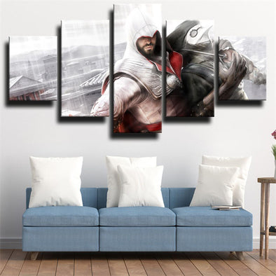 5 panel wall art canvas prints Brotherhood Ezio wall decor-1220 (1)