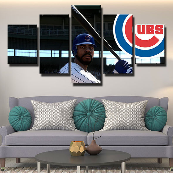 5 panel wall art canvas prints CC MLB  Right fielder Jason Heyward wall decor-1201 (2)