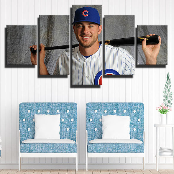 5 panel wall art canvas prints CCubs MLB KB Kris Bryant decor picture-1201 (2)