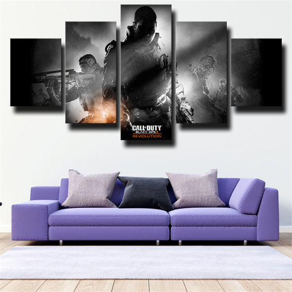 5 panel wall art canvas prints COD Black Ops II home decor-1201 (1)