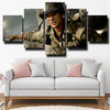 5 panel wall art canvas prints Call of duty WWII live room decor-1205 (1)